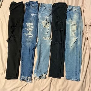 Bundle of 5 American Eagle jeans size 0
